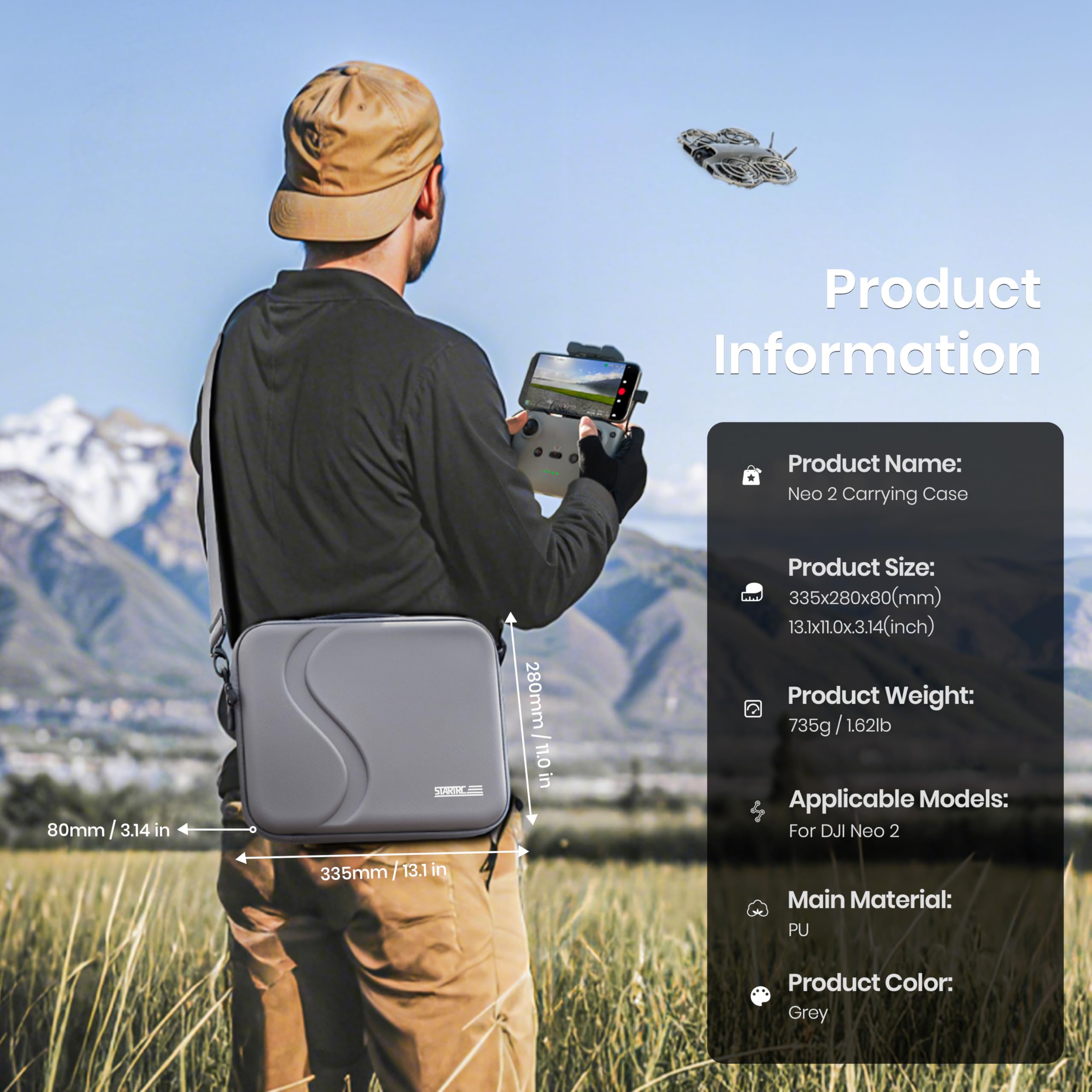 Drone Carrying Bag - Carrying Case for DJI Neo 2