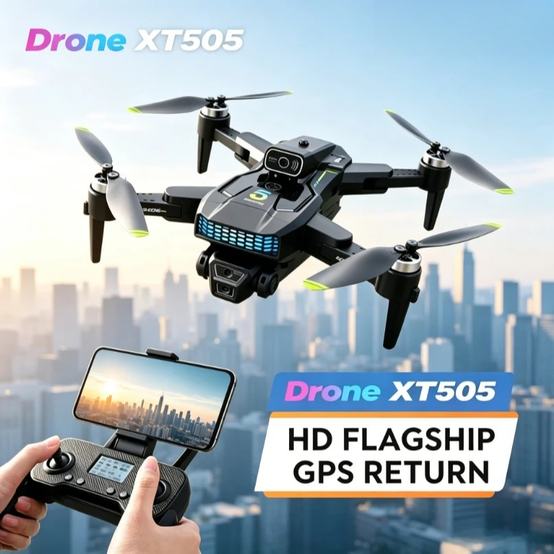 Xt505 Rc Drone - Original XT505 Foldable GPS Drone Brushless