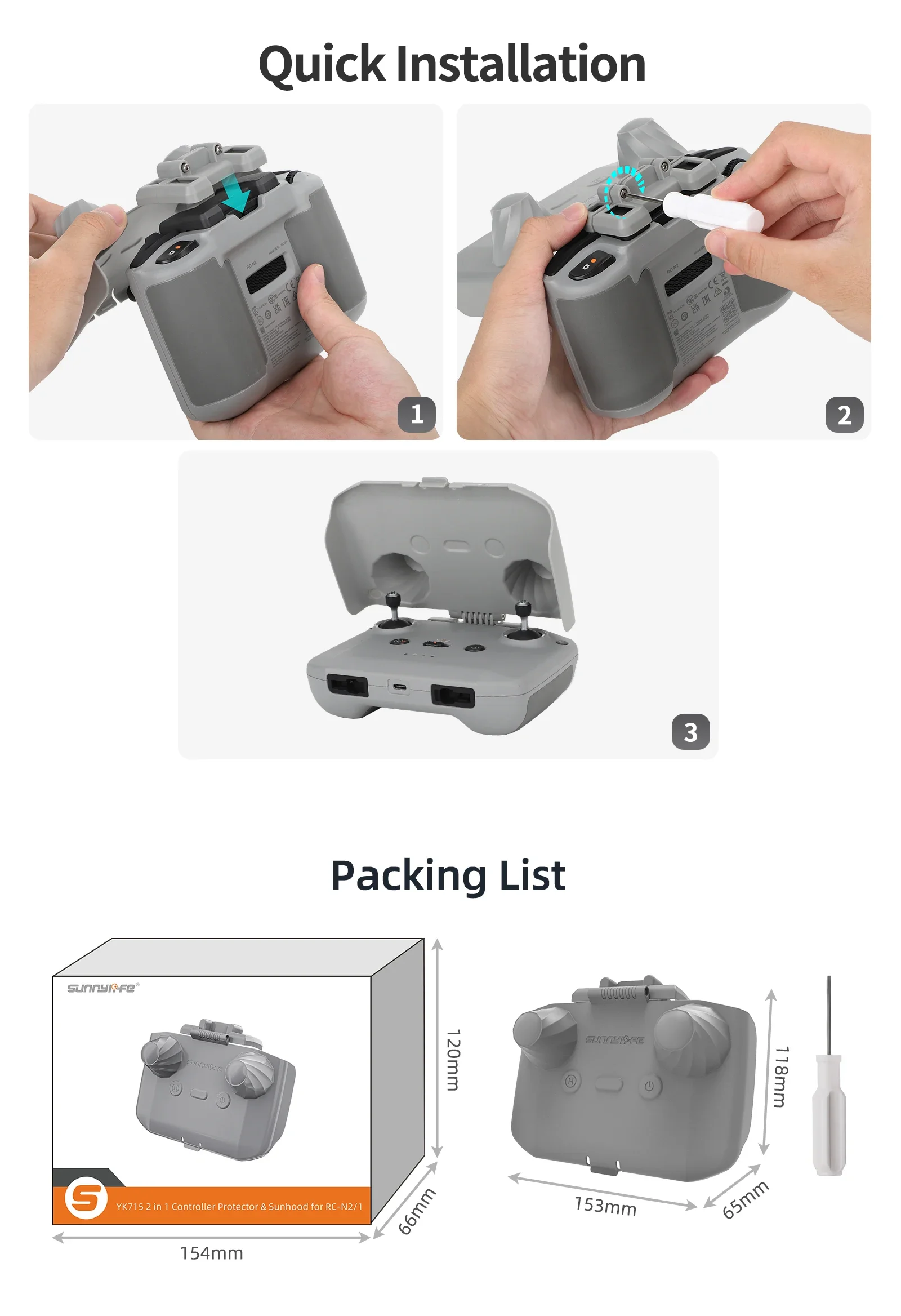 2 in 1 Controller Protector Su - Drone Dji Rc Mini 3 评论和价格