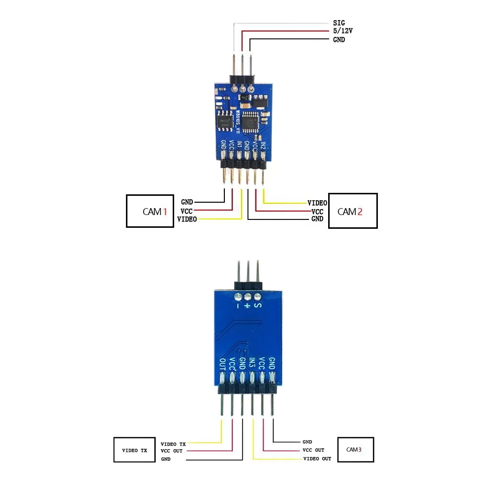 5.8G 3 Channel Video Switcher  - Drone Rc2 评论和价格