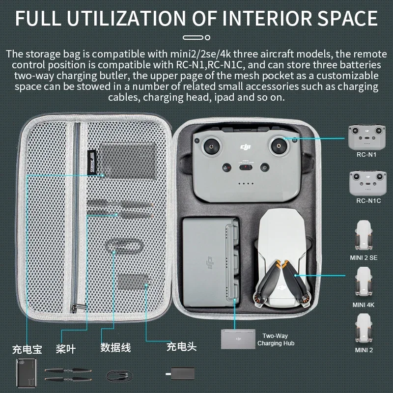 Mini 2 Shoulder Bag PU Portabl - Drone Carrying Bag 评论和价格