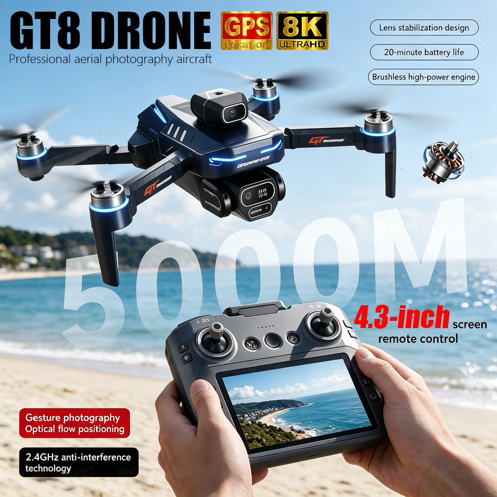 NEW GT8 HD RC Drone 4K Profess - Drone Gt8 Rc 评论和价格