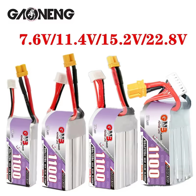 GNB 1100mAh 2S 3S 4S 6S 60C/12 - Drone Rc Leading 评论和价格
