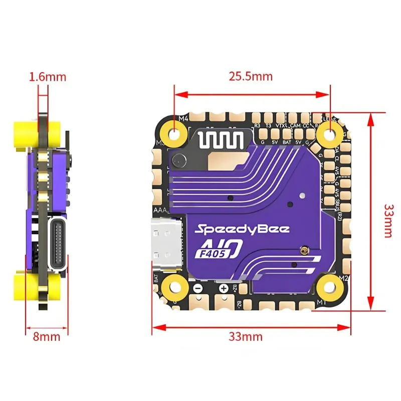 SpeedyBee F405 AIO Flight Cont - Drone Rc2 评论和价格
